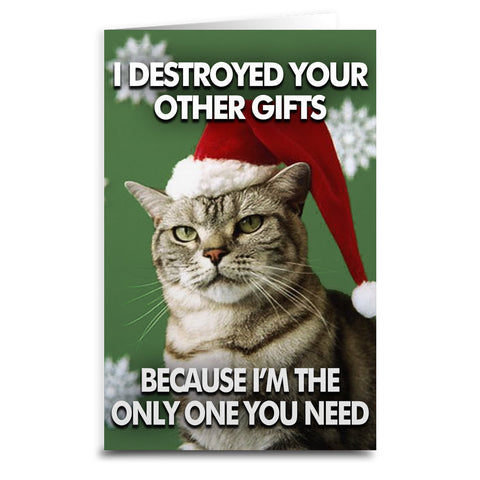 Cat Destroyed the Gifts Card - The Original Underground / theoriginalunderground.com