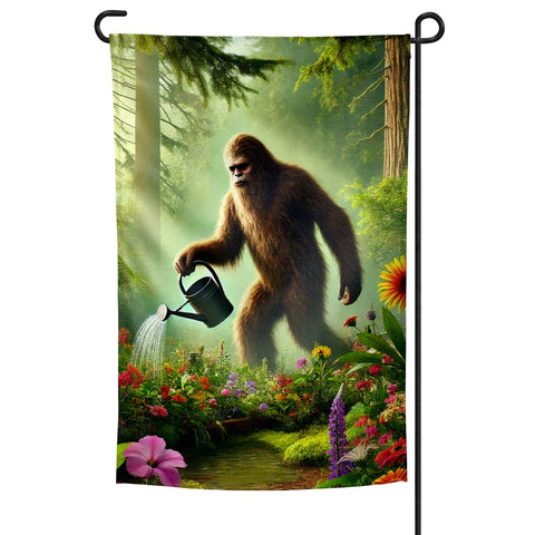 Bigfoot in the Garden Garden Flag - The Original Underground