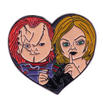 Chucky and Tiffany Heart Enamel Pin - The Original Underground