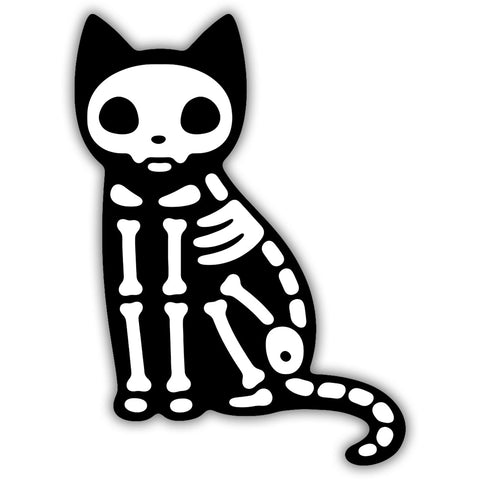 Skeleton Cat Car Magnet - The Original Underground