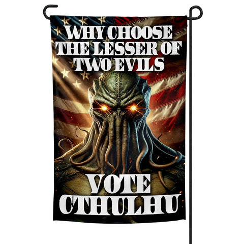 Vote Cthulhu Garden Flag - The Original Underground