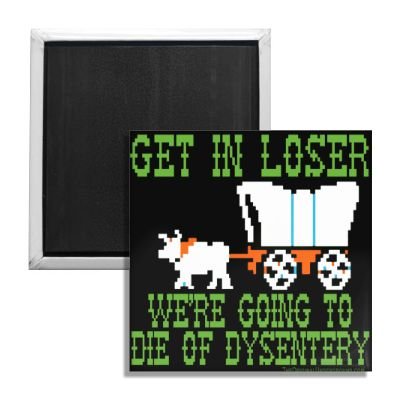 We're Going to Die of Dysentery "Oregon Trail" Fridge Magnet - The Original Underground