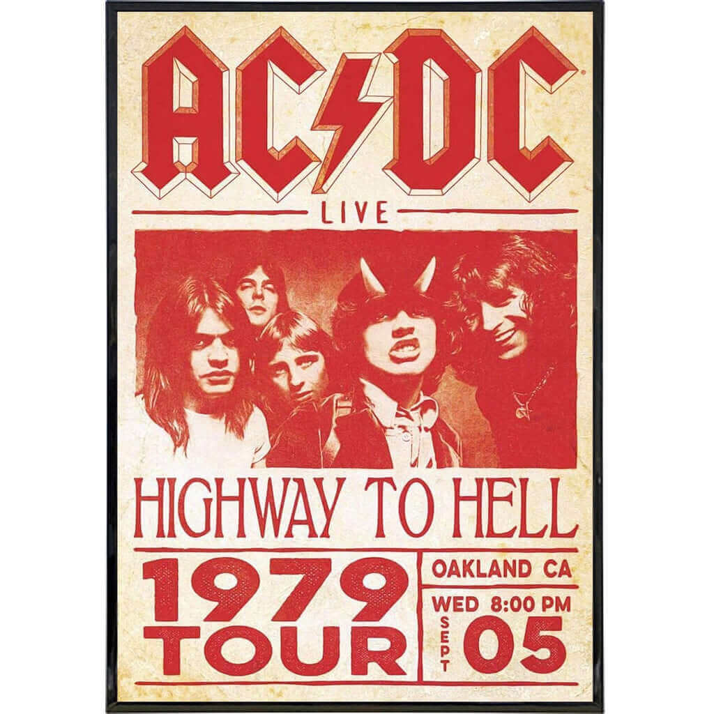 AC/DC 1979 Tour Poster Print | The Original Underground